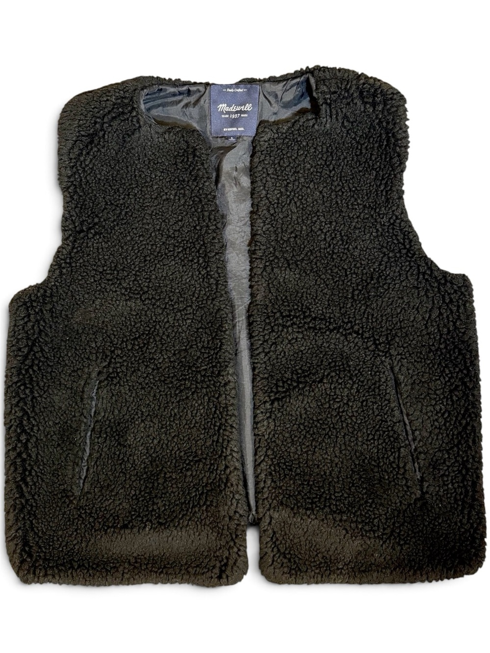 🖤 Madewell Sherpa Teddy Vest — Women's Large (BRAND NEW)